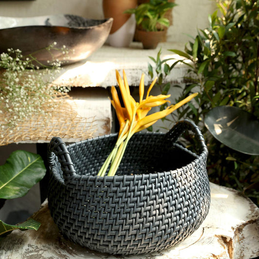 Folk Art Woven Basket