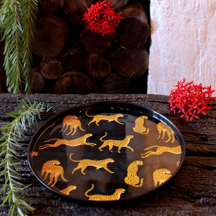 Wild Elegance - Decal Enamel Tiger Print Tray