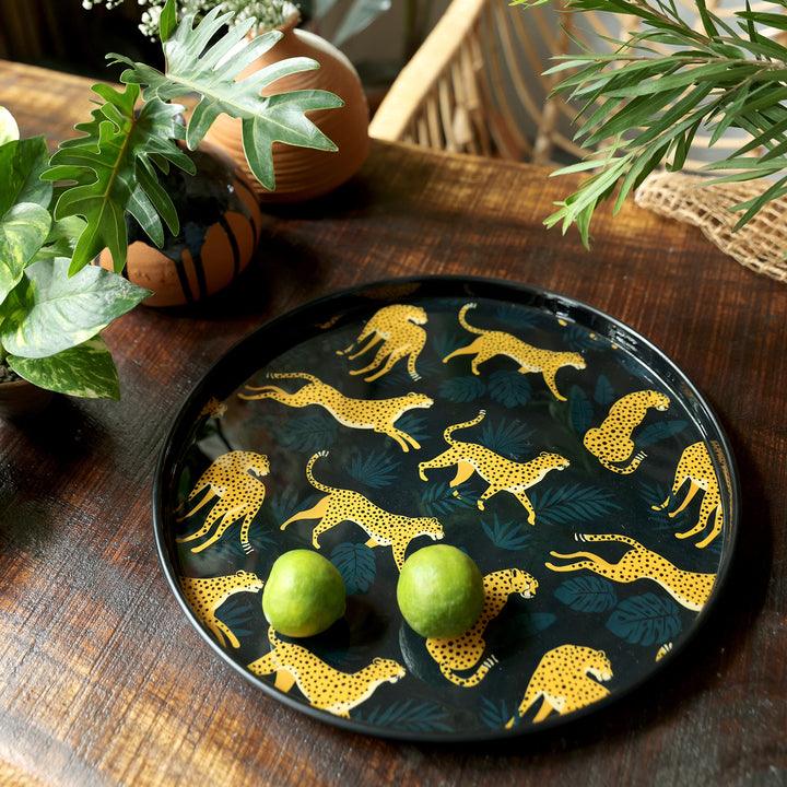 Wild Elegance - Decal Enamel Tiger Print Tray