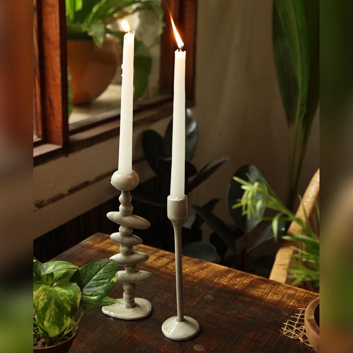 Stone Harmony - Set of Two Candle Stands