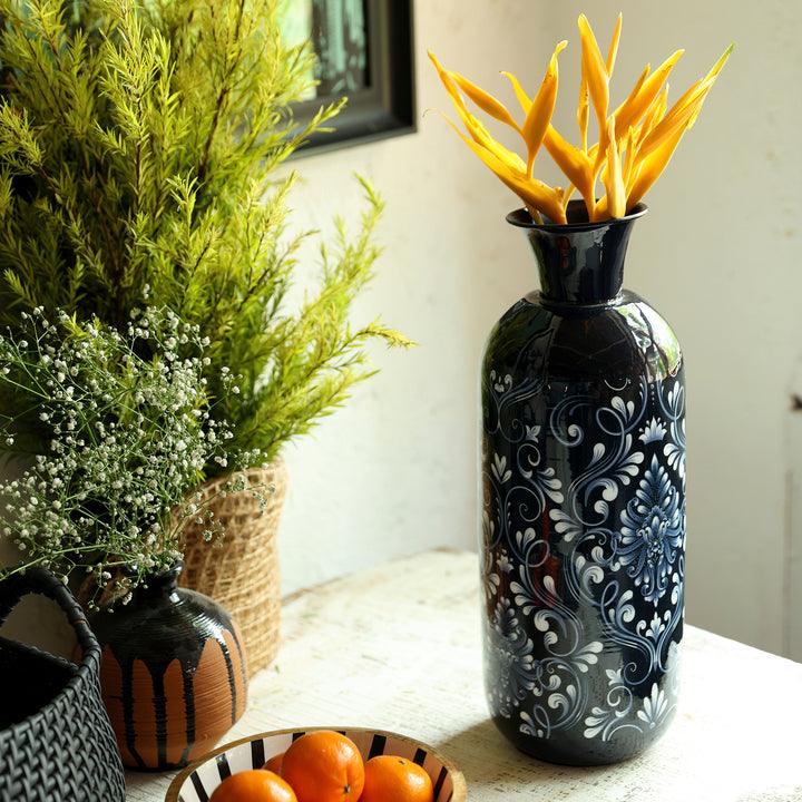 Floral Tapestry - The Long Enamel Artistry Vessel