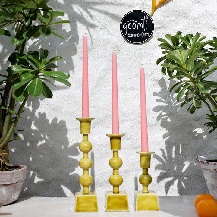 Tranquil Tri-Stand - The Lemon Green Candle Trio