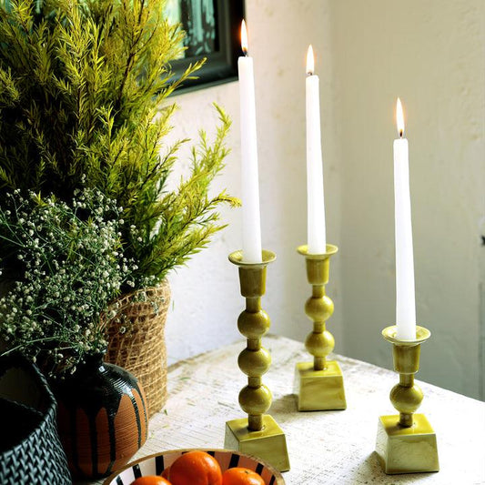 Tranquil Tri-Stand - The Lemon Green Candle Trio