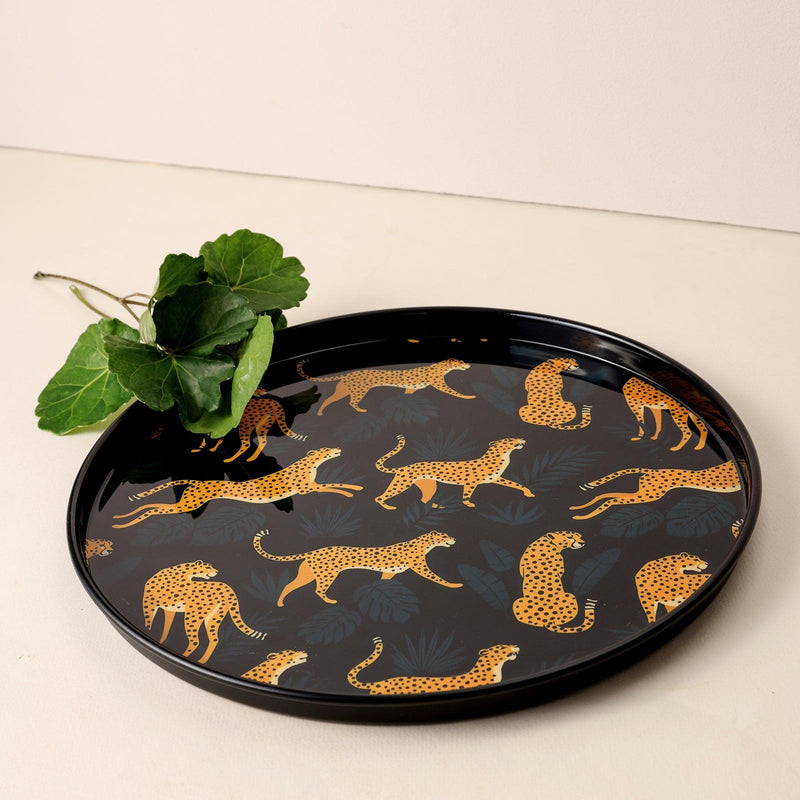 Wild Elegance - Decal Enamel Tiger Print Tray