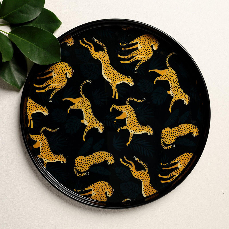 Wild Elegance - Decal Enamel Tiger Print Tray