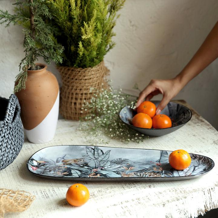 Nature's Canvas - Decal Elongated Enamel Tray
