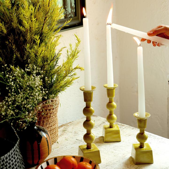Tranquil Tri-Stand - The Lemon Green Candle Trio