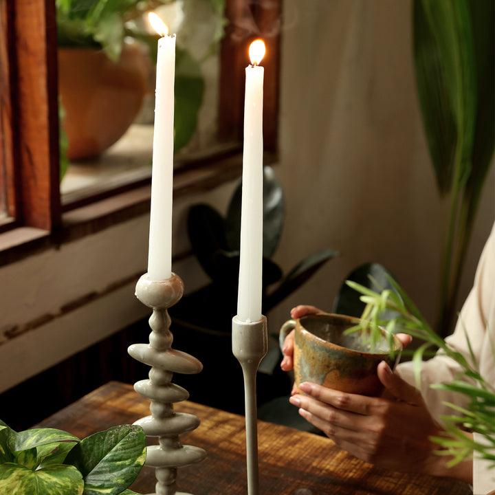 Stone Harmony - Set of Two Candle Stands