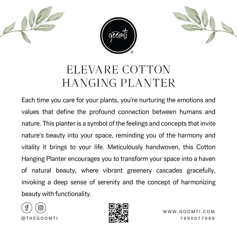 Elevare Cotton Hanging Planter