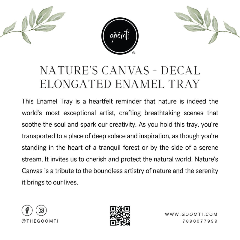 Nature's Canvas - Decal Elongated Enamel Tray