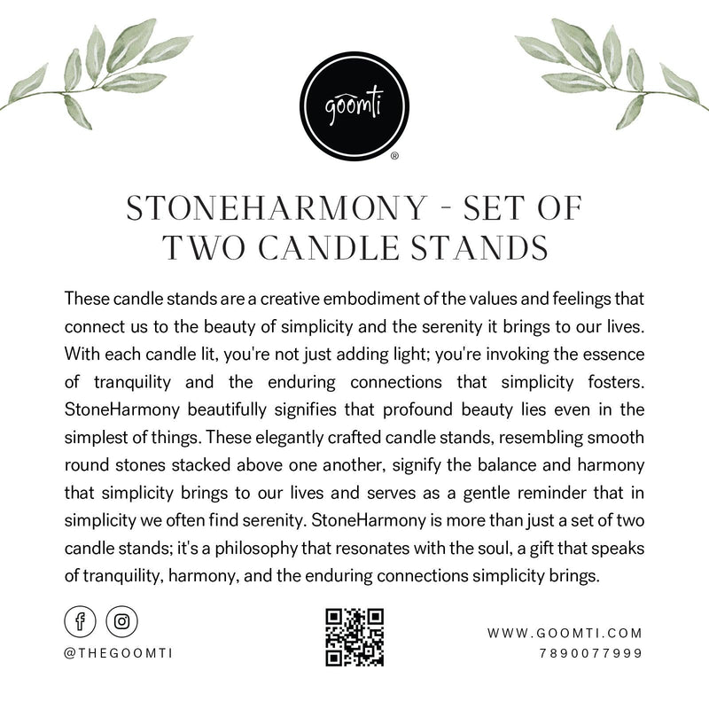 Stone Harmony - Set of Two Candle Stands