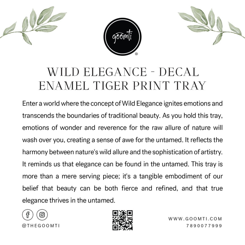 Wild Elegance - Decal Enamel Tiger Print Tray