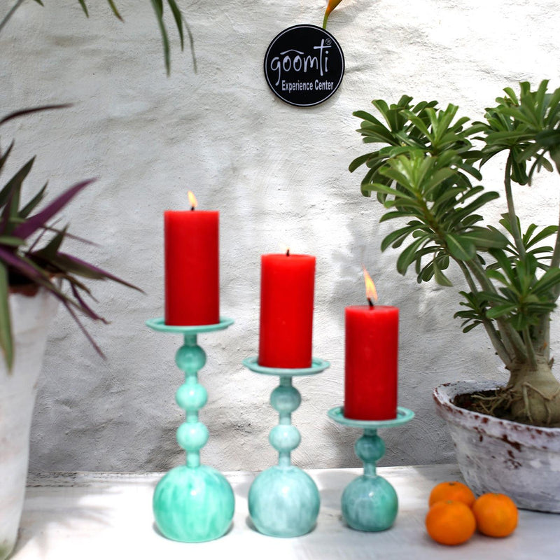 Seafoam Trio Candle Holders
